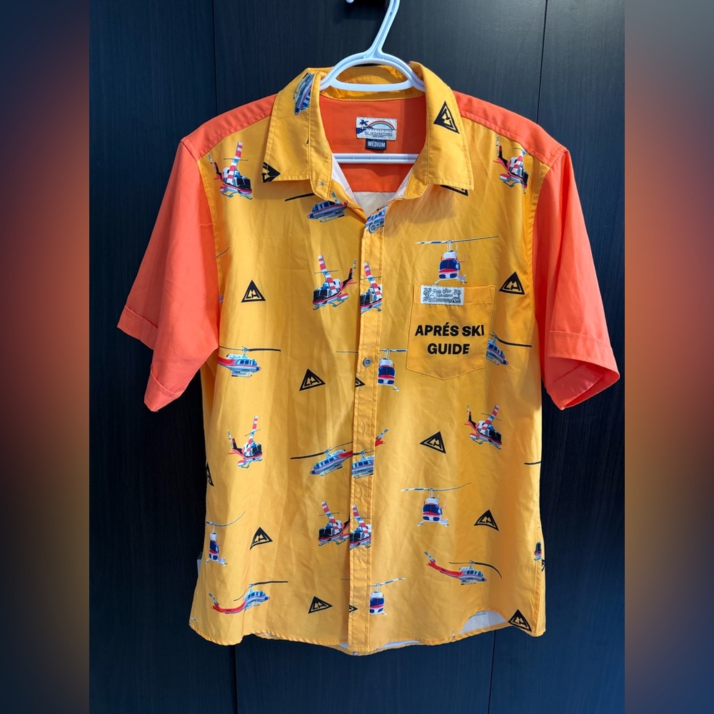 Après Ski Guide Orange and Yellow Men's Shirt